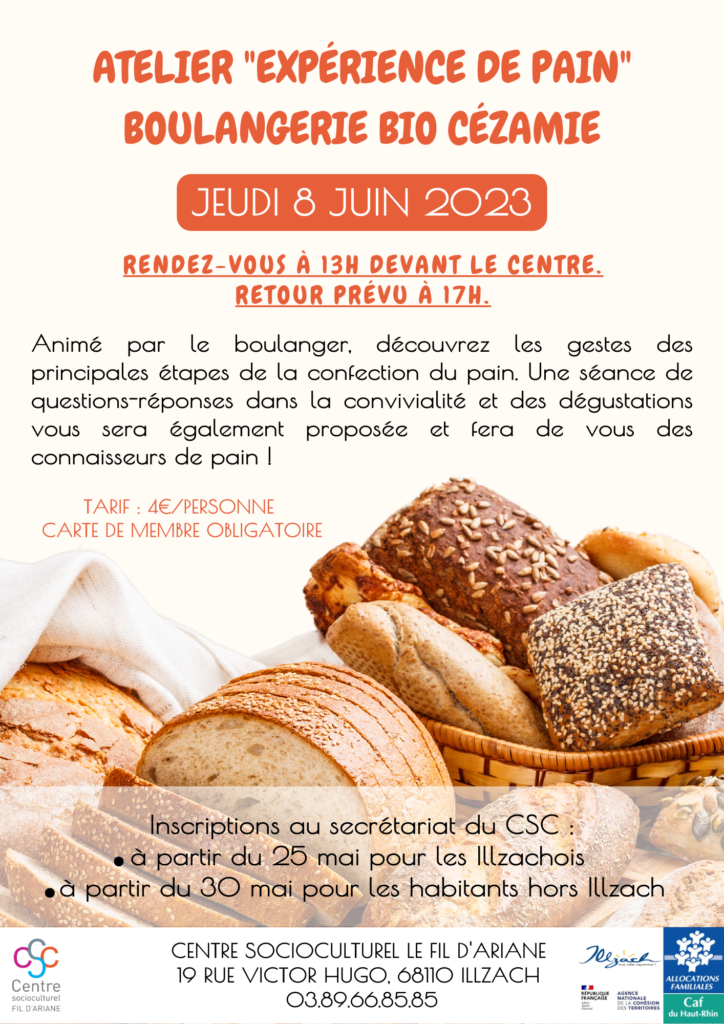 Atelier Expérience de Pain chez Cézamie